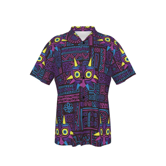 Zelda Majora’s Mask (Purple) Hawaiian Button Shirt