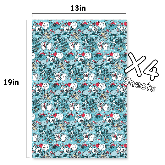 Winter Pattern Wrapping Paper Sheets
