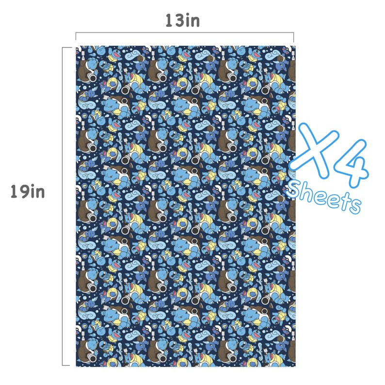Blastoise Wrapping Paper Sheets