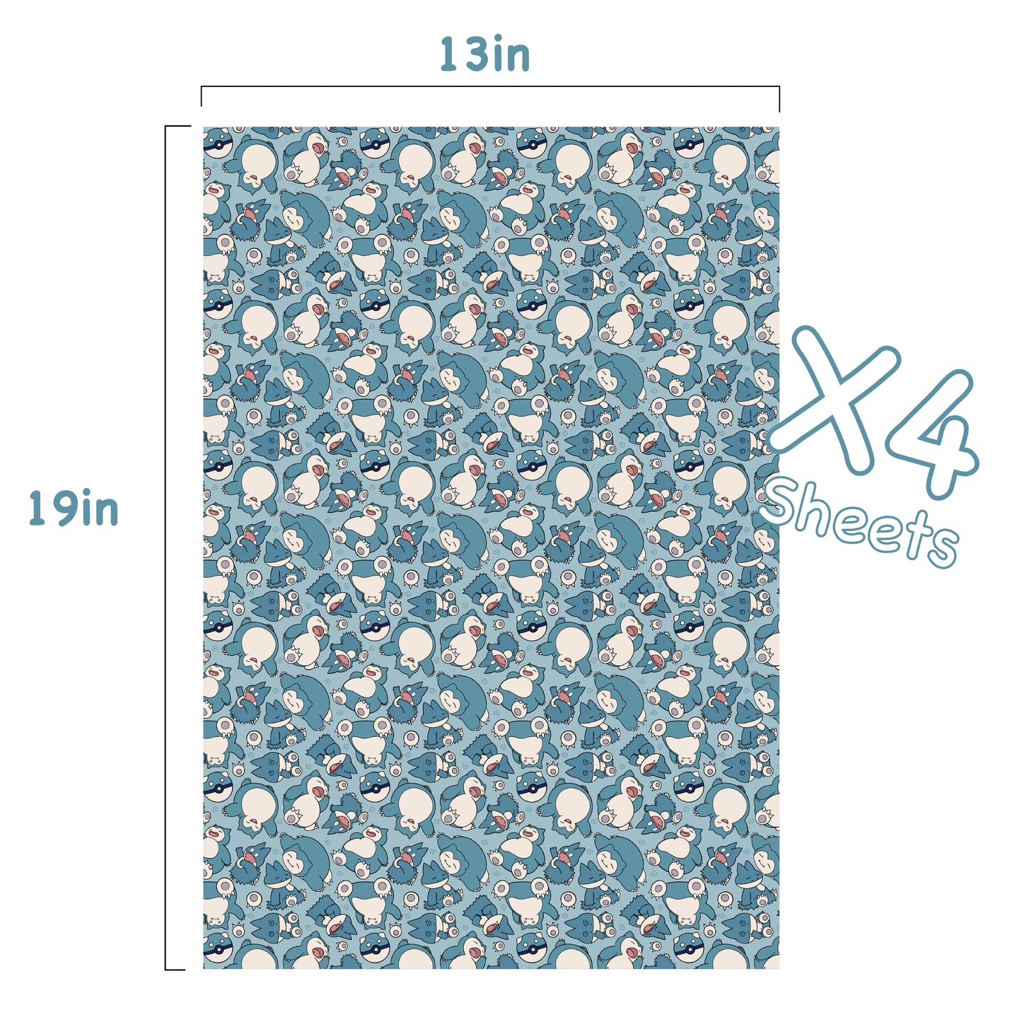 Snorlax Wrapping Paper Sheets