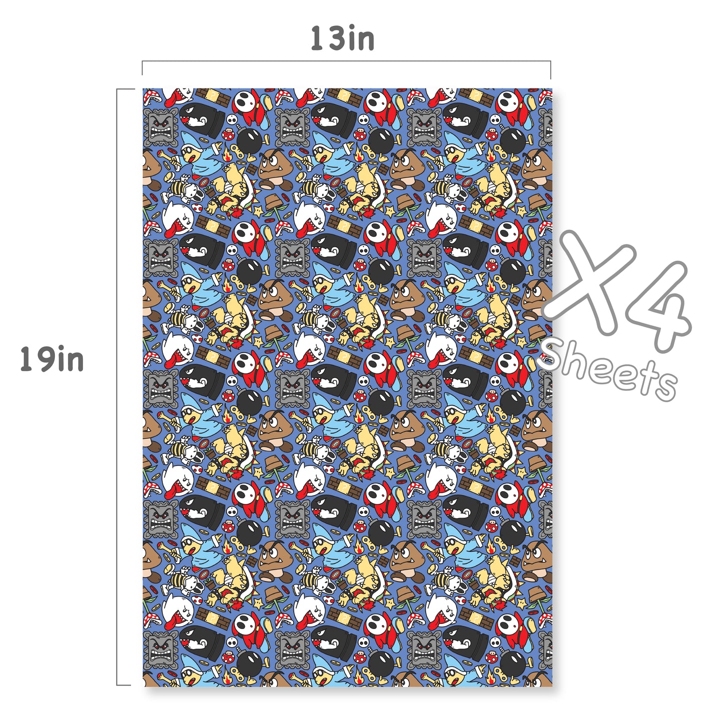 Bowser Wrapping Paper Sheets