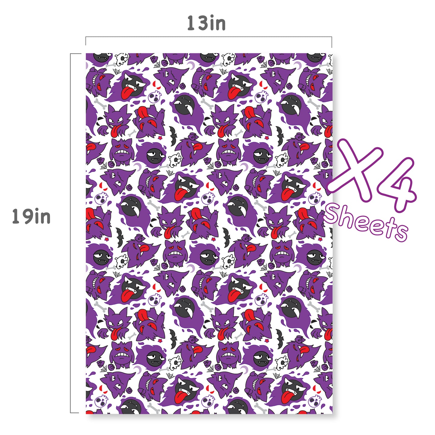 Gengar Evolution Wrapping Paper Sheets