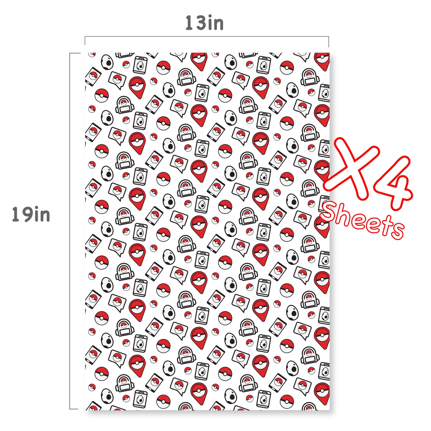 Poke-Go Wrapping Paper Sheets