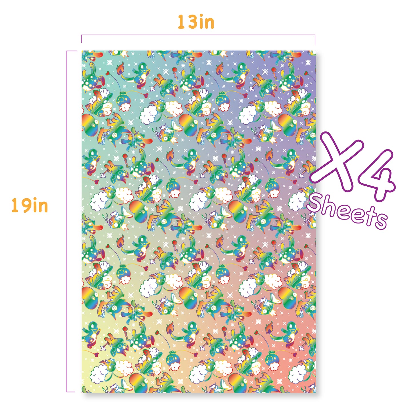 Rainbow Rare Wrapping Paper Sheets