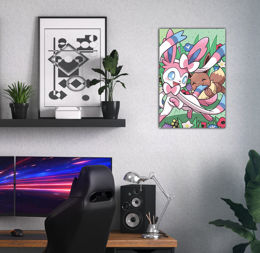 Eevee & Sylveon Wall Poster