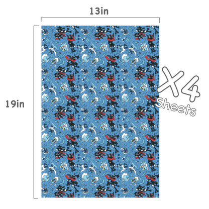 Greninja Wrapping Paper Sheets