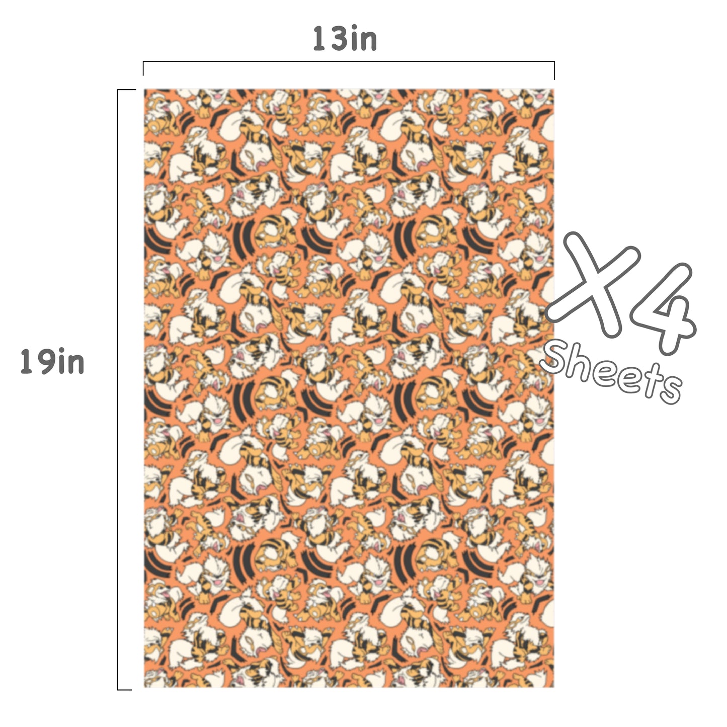 Arcanine Wrapping Paper Sheets