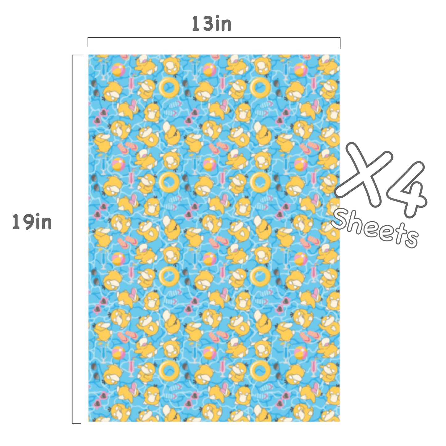 Psyduck Wrapping Paper Sheets
