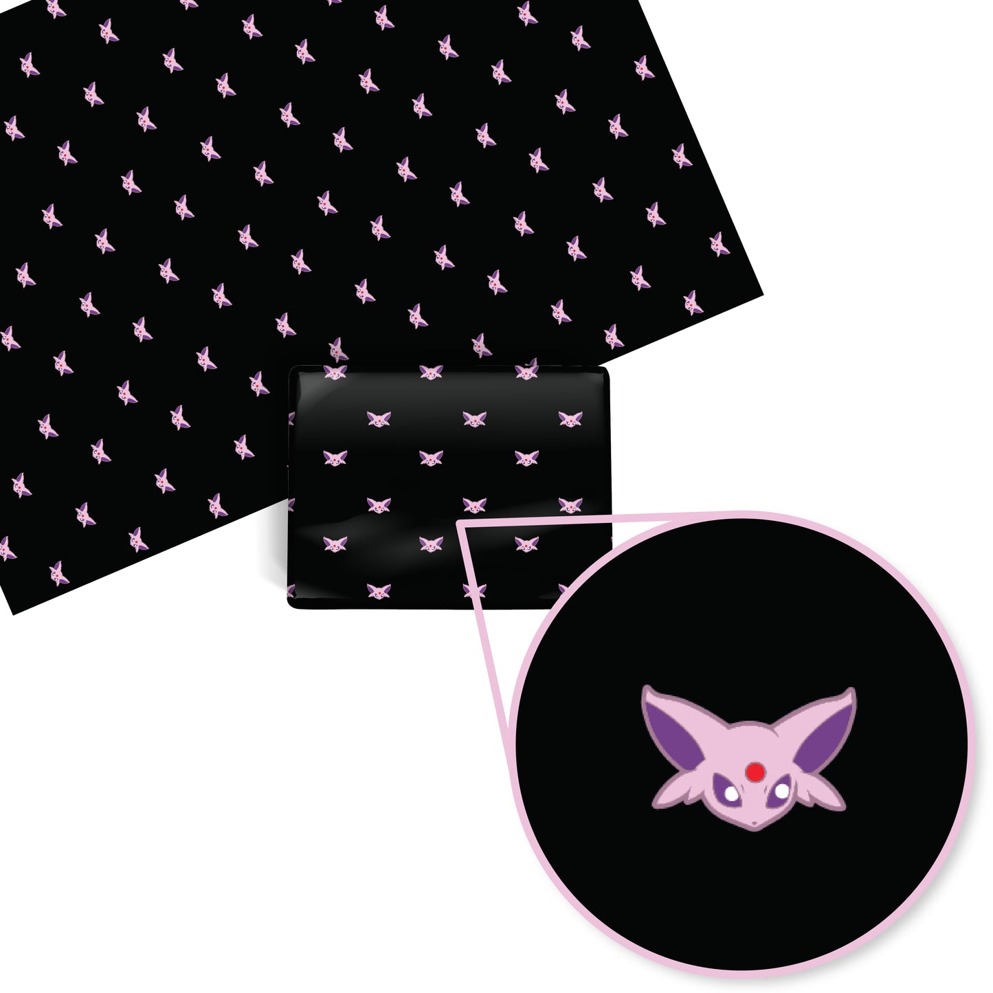 Espeon Black Wrapping Paper Sheets