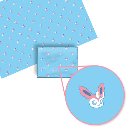 Sylveon Blue Wrapping Paper Sheets
