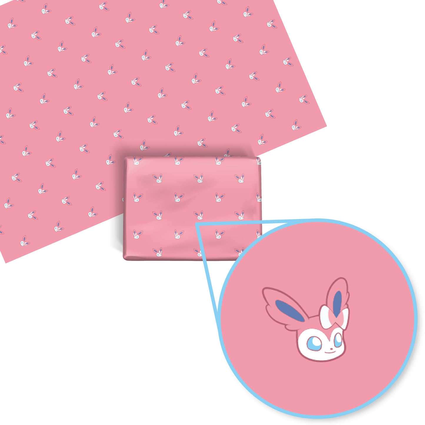 Sylveon Pink Wrapping Paper Sheets