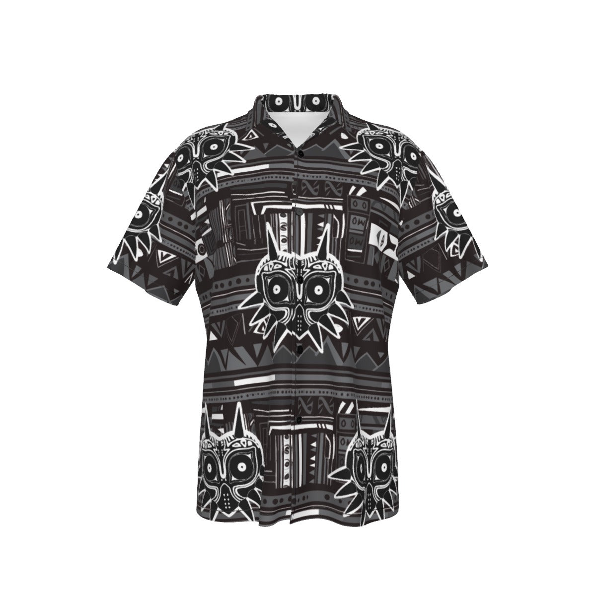 Zelda Majora’s Mask (Black) Hawaiian Button Shirt