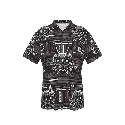 Zelda Majora’s Mask (Black) Hawaiian Button Shirt