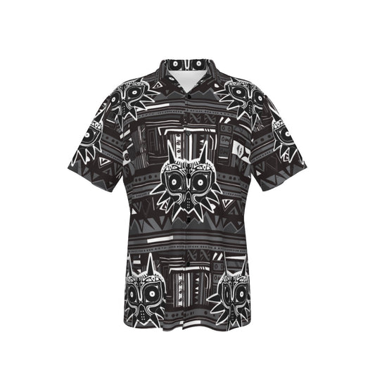 Zelda Majora’s Mask (Black) Hawaiian Button Shirt