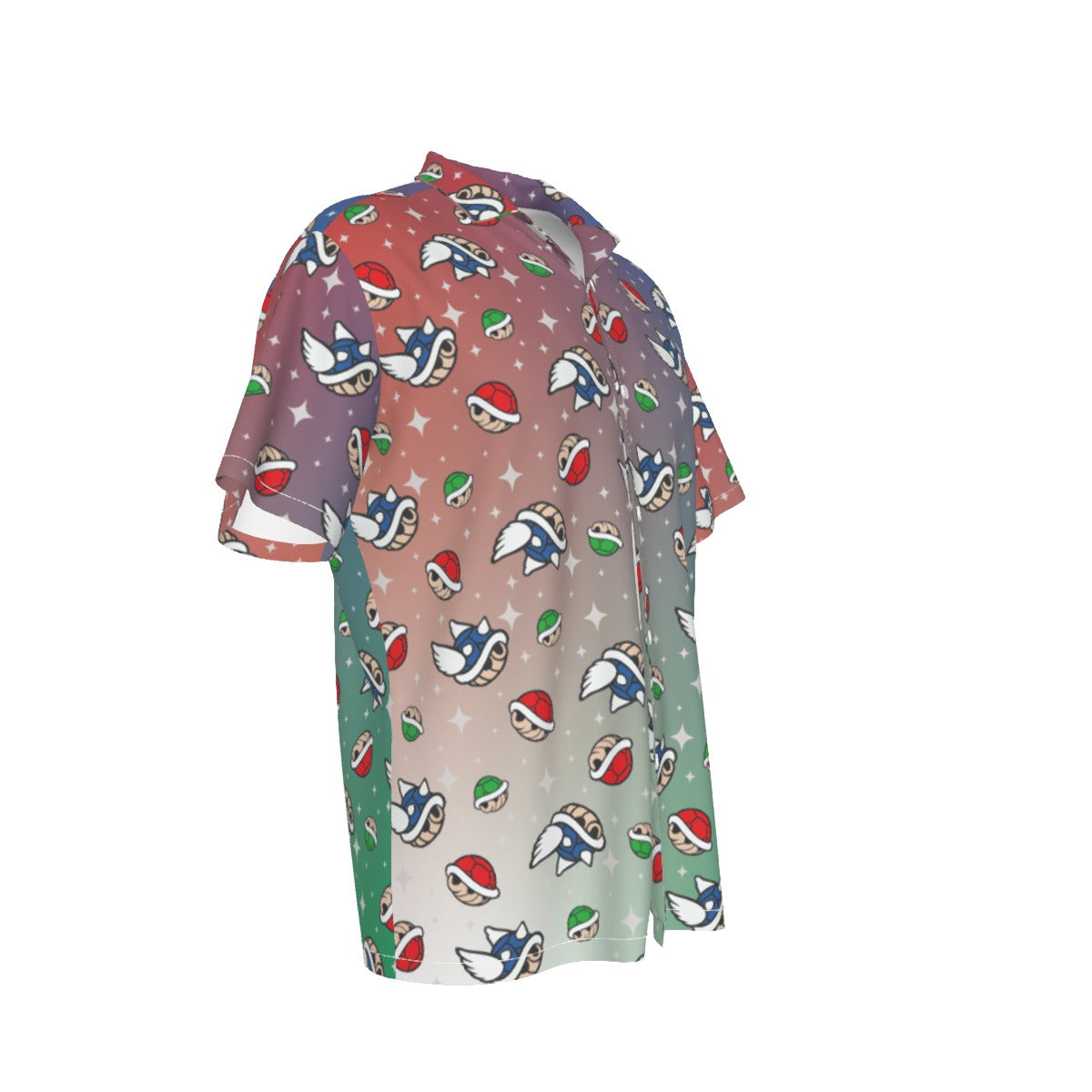 Mario Shells (Rainbow) Hawaiian Button Shirt