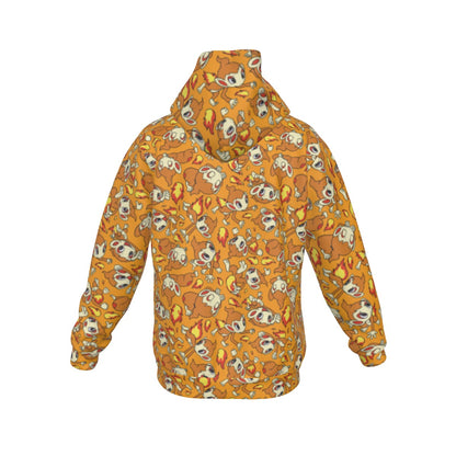 Chimchar (Orange) Pattern Hoodie