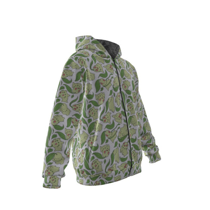 Chikorita (White) Pattern Hoodie