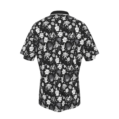 Ghost (Black) Hawiian Button Shirt