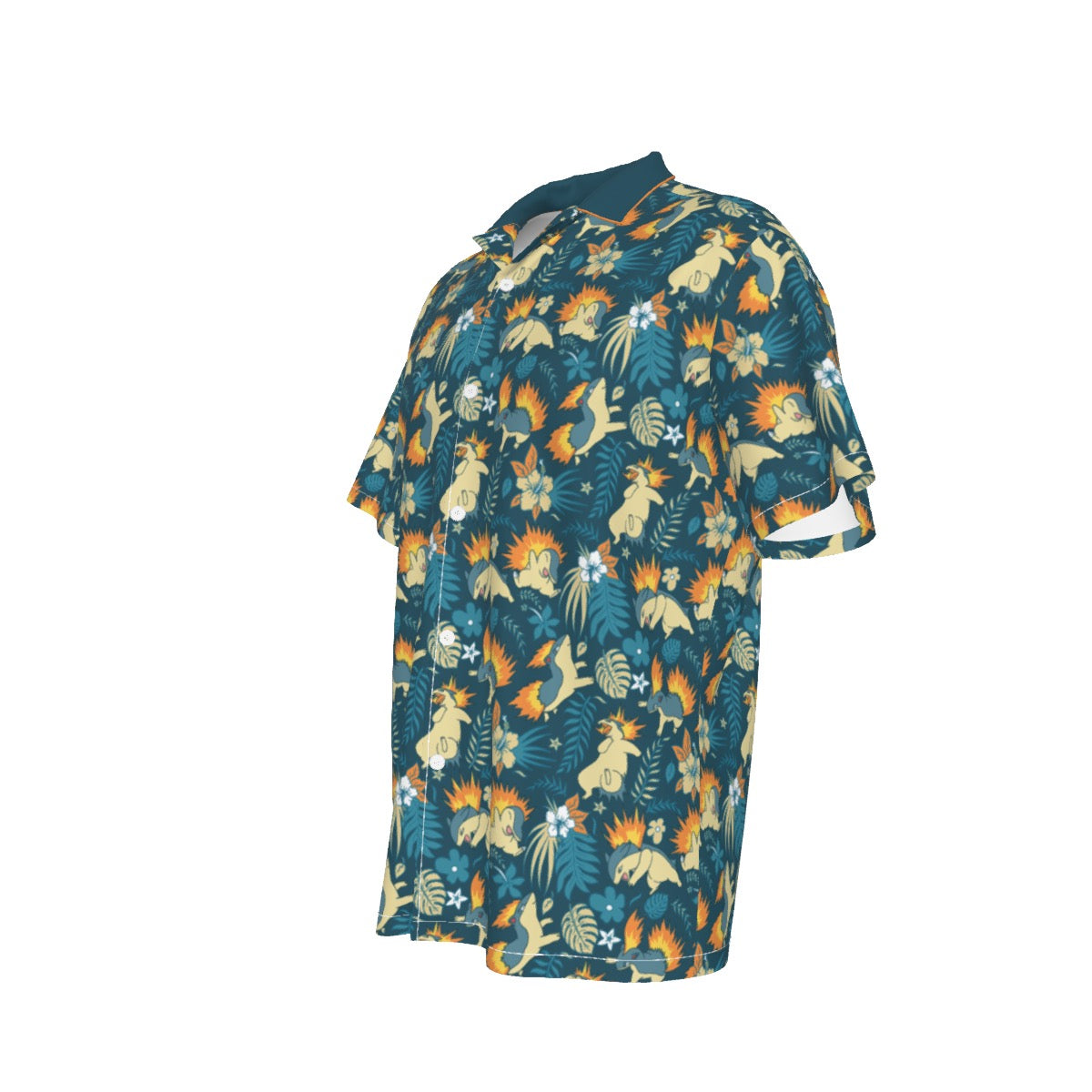 Typhlosion Hawiian Button Shirt