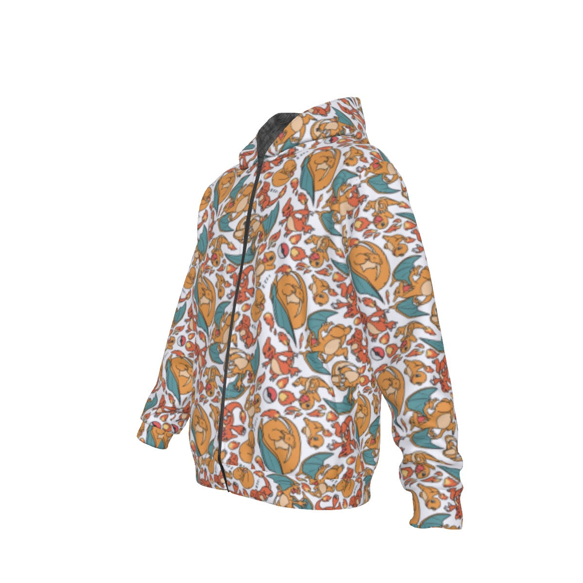 Charizard (White) Pattern Hoodie