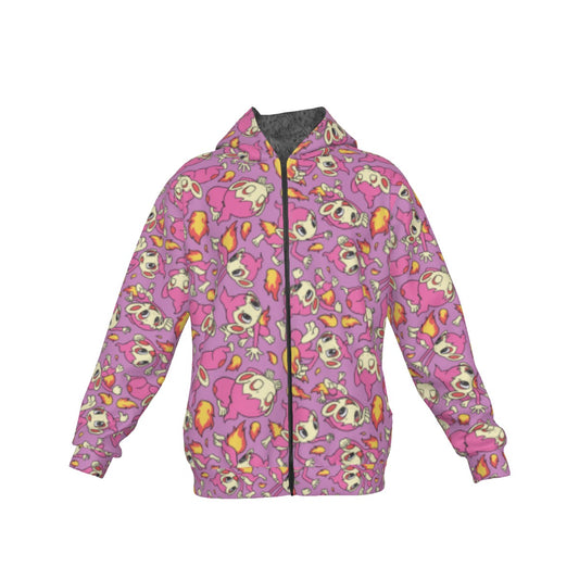 Chikorita (Pink) Pattern Hoodie