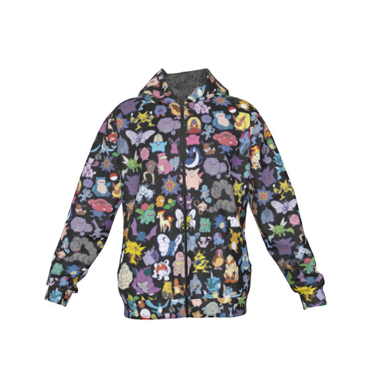 151 Ditto (Black) Pattern Hoodie