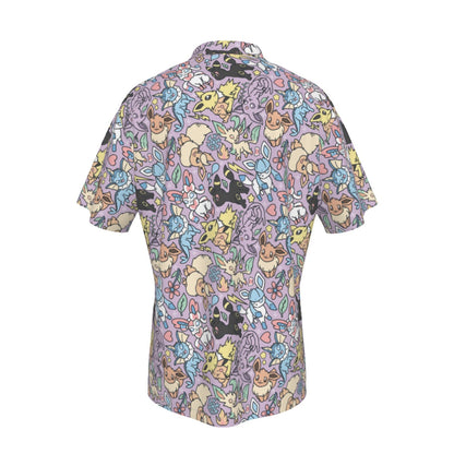 Eeveelutions (Purple) Button Shirt