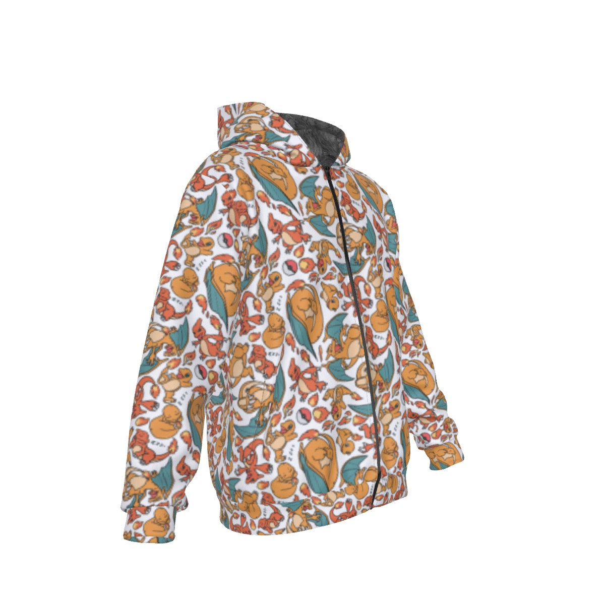 Charizard (White) Pattern Hoodie