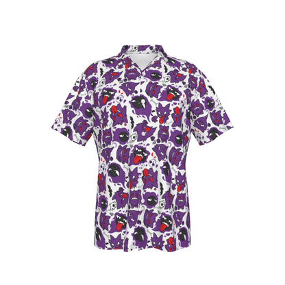 Gengar (Black/Purple) Button Shirt