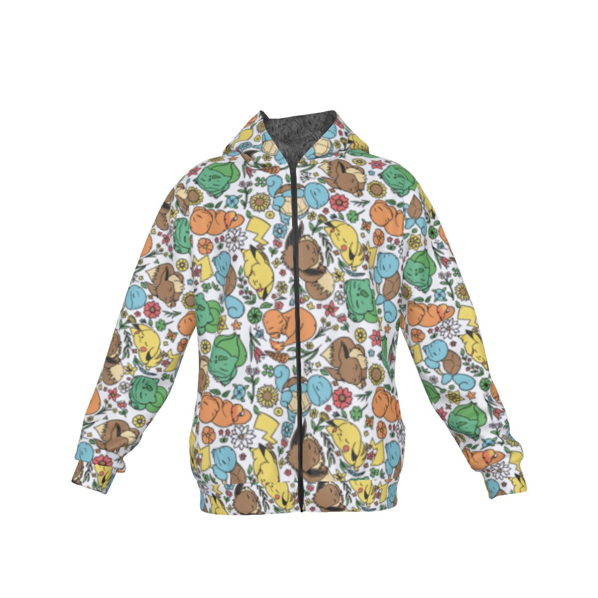 Sleeping Starters (White) Pattern Hoodie