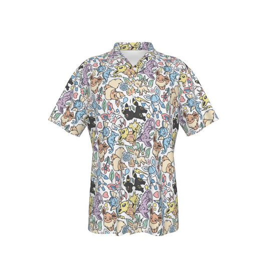 Eeeveelutions (White) Button Shirt