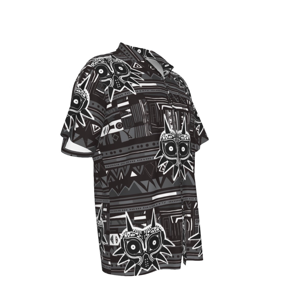Zelda Majora’s Mask (Black) Hawaiian Button Shirt