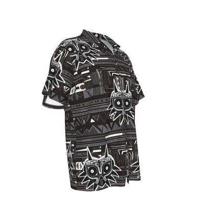 Zelda Majora’s Mask (Black) Hawaiian Button Shirt