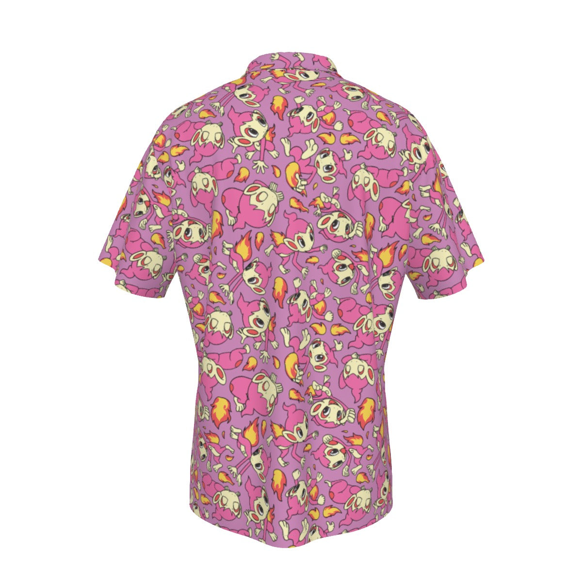 All-Over Print Men's Hawaiian Shirt With Button Closure