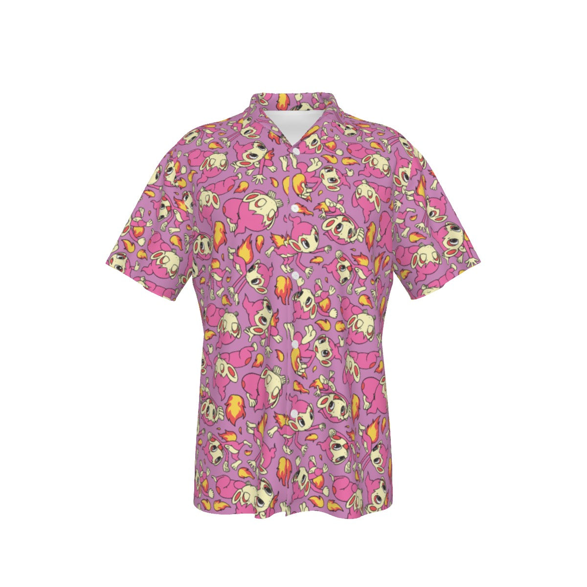 Chimchar (Pink) Button Shirt