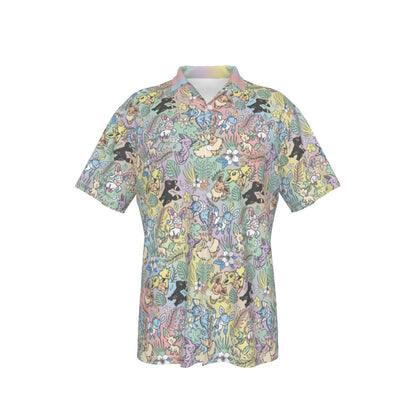 Eeveelutions Hawiian Button Shirt