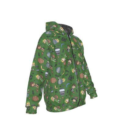 Zelda Link Smashing Pots Pattern Hoodie