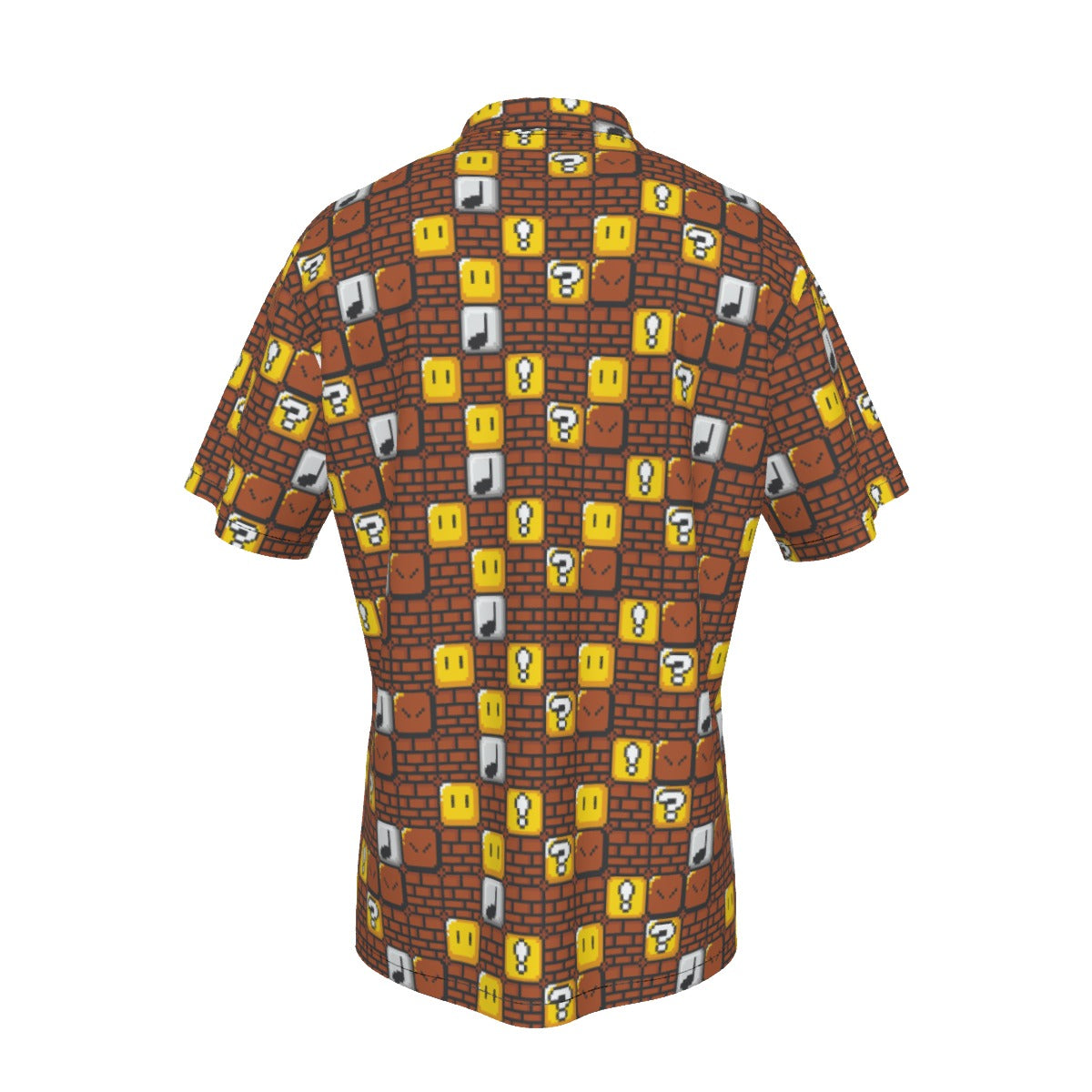 Mario Blocks Hawaiian Button Shirt