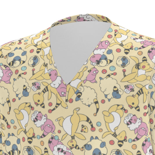 All-Over Print Unisex Scrub Set With Six Pocket