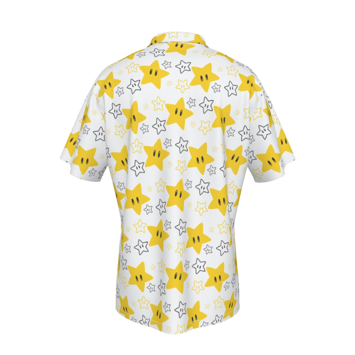 Mario Stars Hawaiian Button Shirt