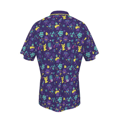 Ghost (Purple) Hawiian Button Shirt