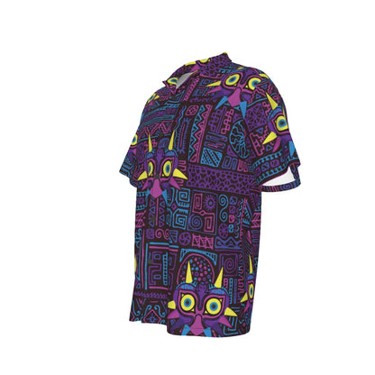 Zelda Majora’s Mask (Purple) Hawaiian Button Shirt