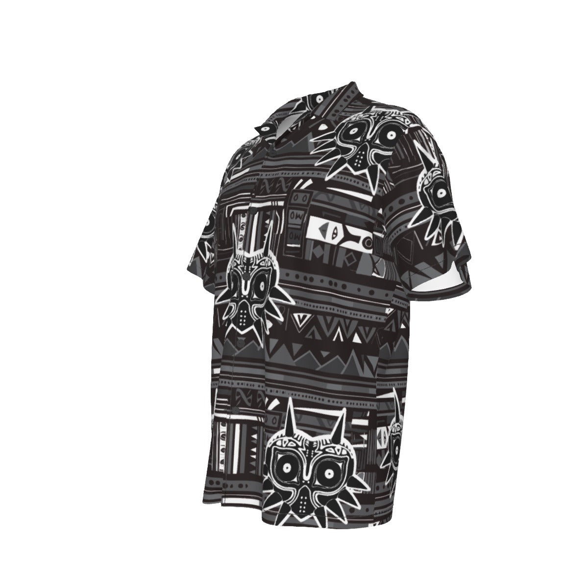 Zelda Majora’s Mask (Black) Hawaiian Button Shirt