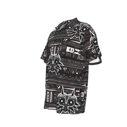 Zelda Majora’s Mask (Black) Hawaiian Button Shirt