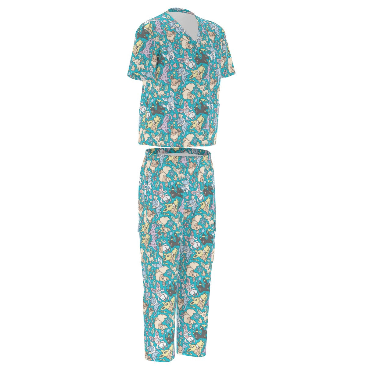 Eeveelution (Teal) Scrubs