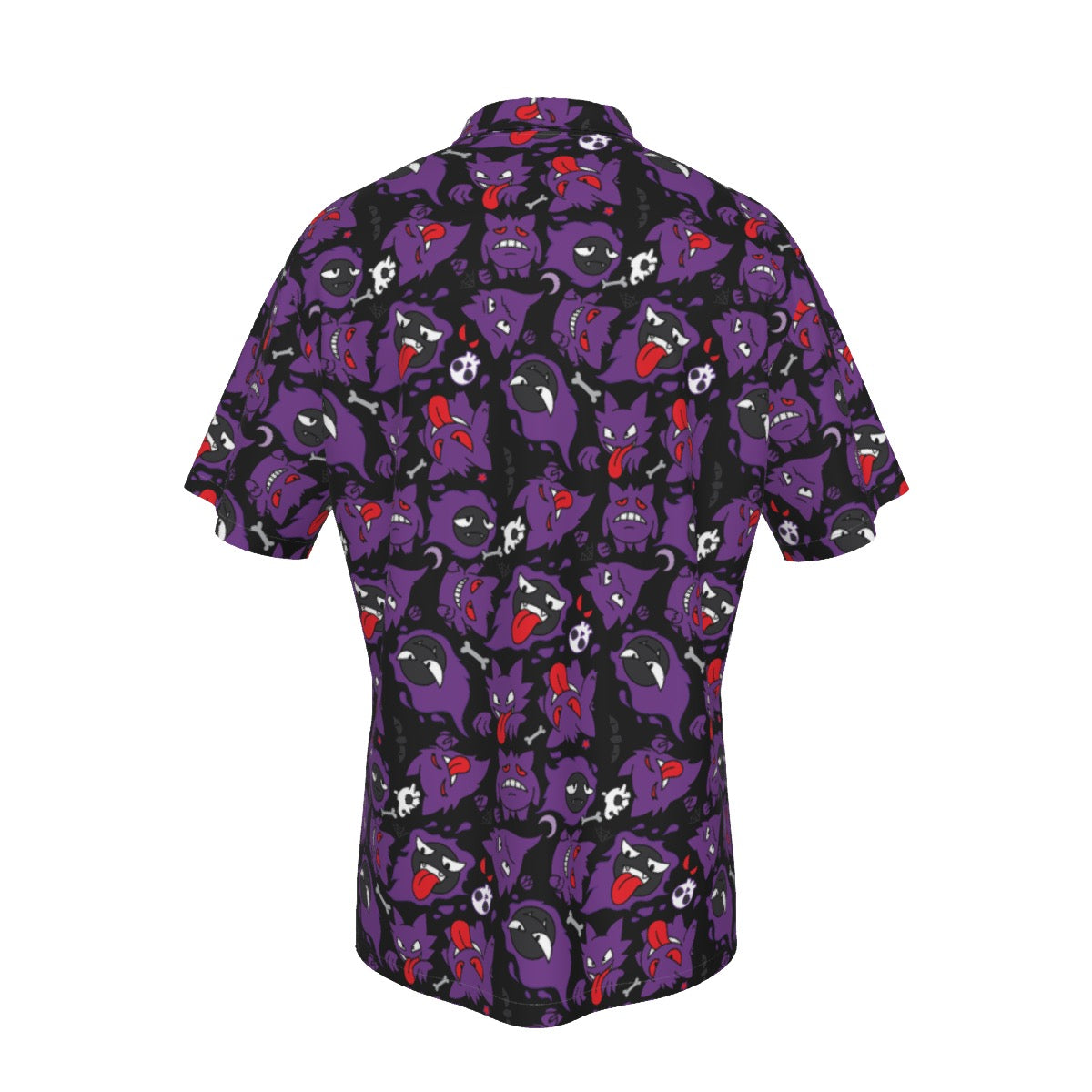 All-Over Print Men's Hawaiian Shirt With Button Closure