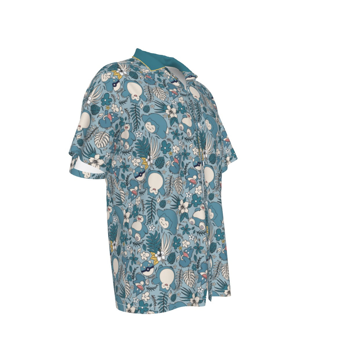 Snorlax Hawiian Button Shirt