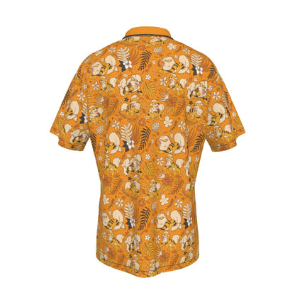 Arcanine Hawiian Button Shirt