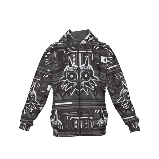 Zelda Majora’s Mask (Black) Pattern Hoodie