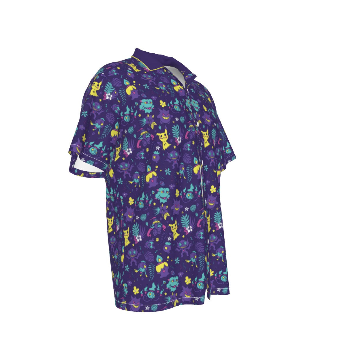 Ghost (Purple) Hawiian Button Shirt